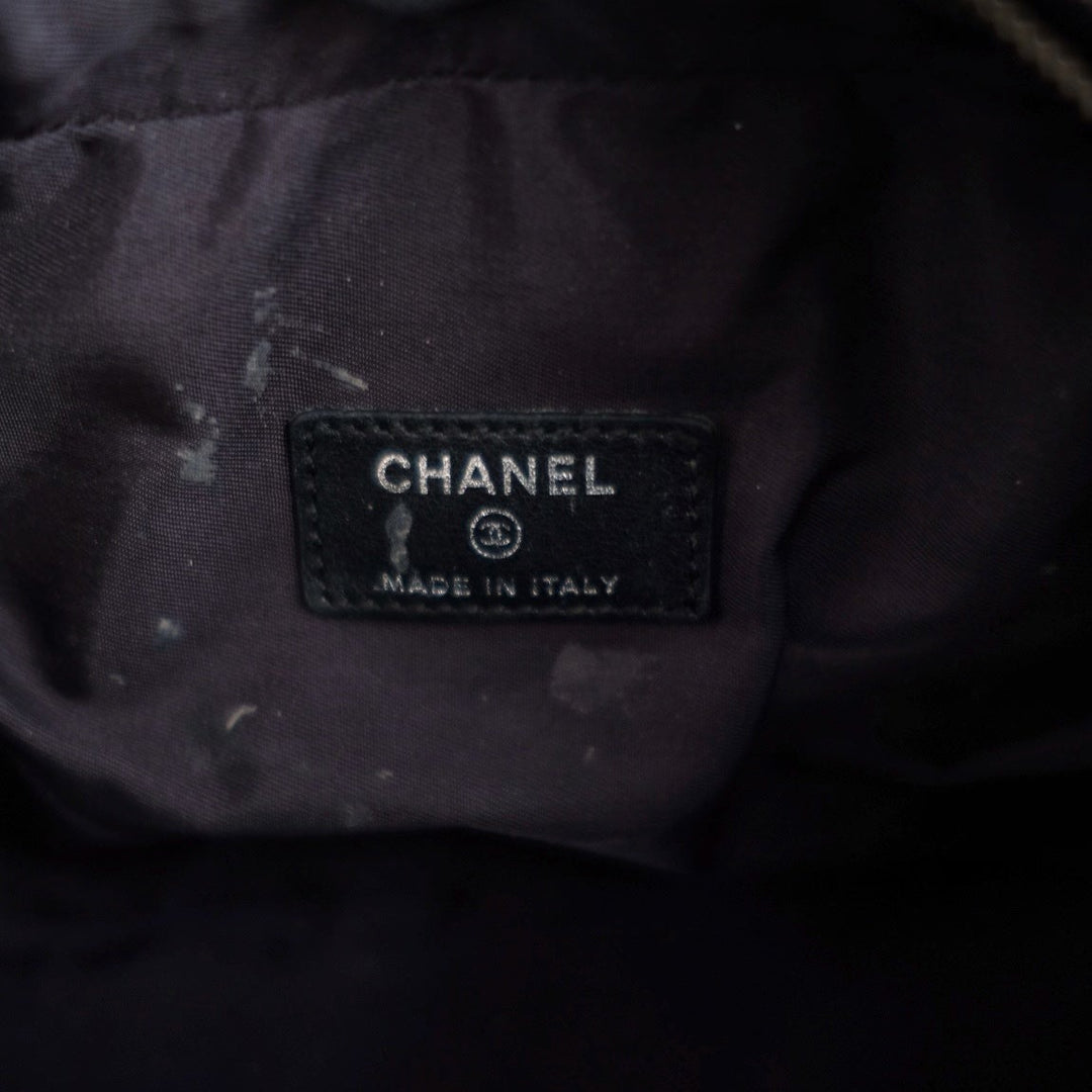 Chanel vintage pvc clutch bag + chain