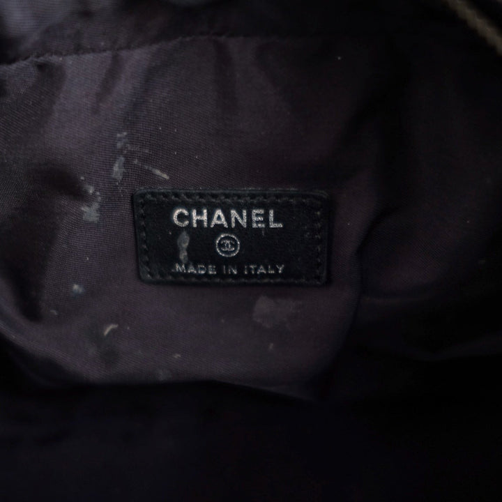 Chanel vintage pvc clutch bag + chain