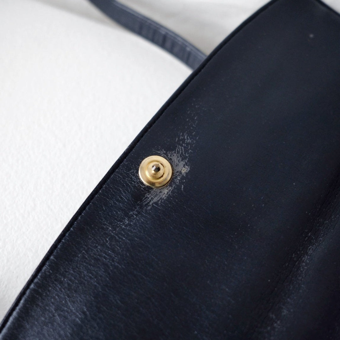 Dior trotteur dark navy cream leather jacquard handbag