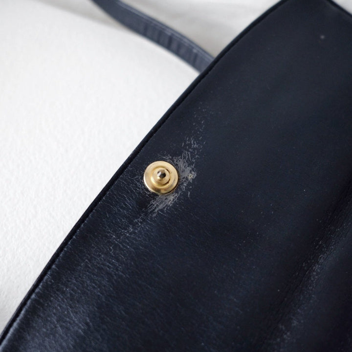 Dior trotteur dark navy cream leather jacquard handbag