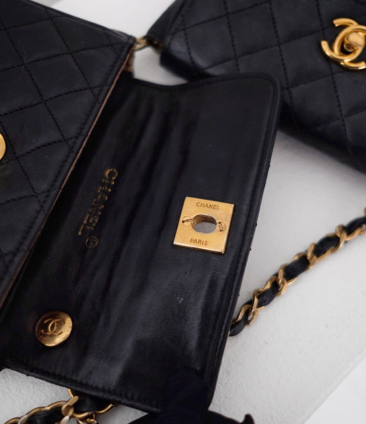 Chanel vintage quilted lambskin mini bags