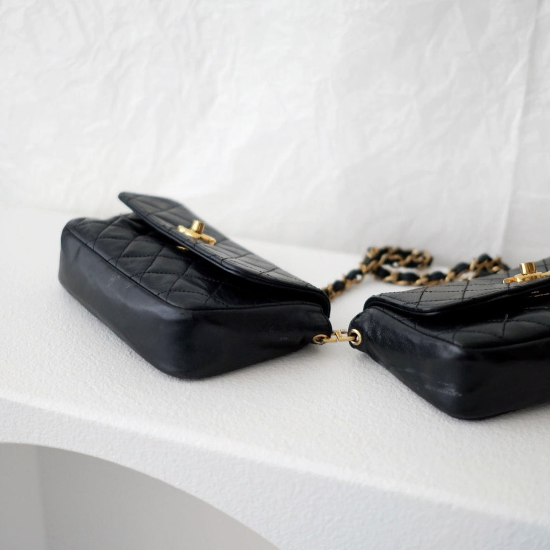 Chanel vintage quilted lambskin mini bags