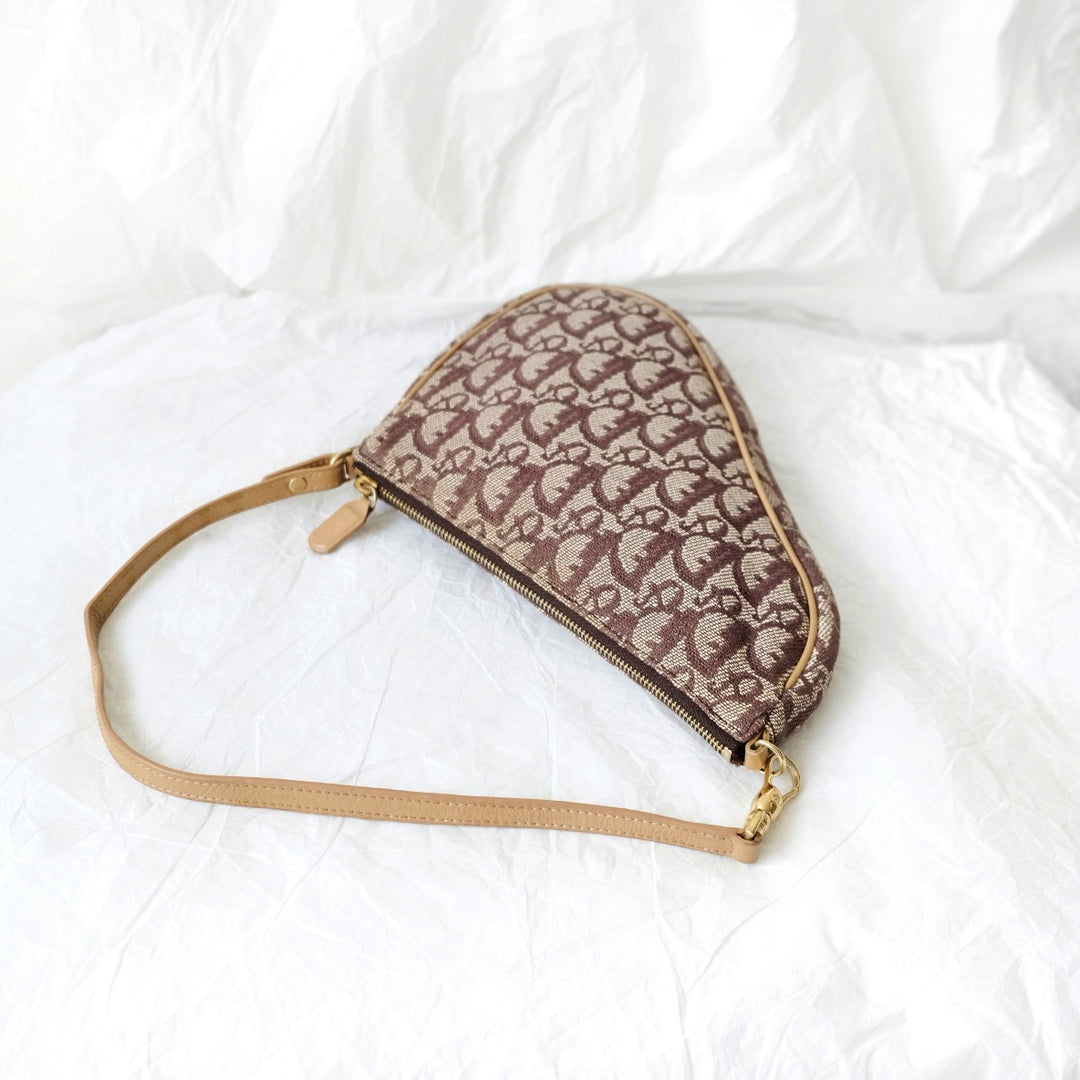 Dior brown small saddle bag