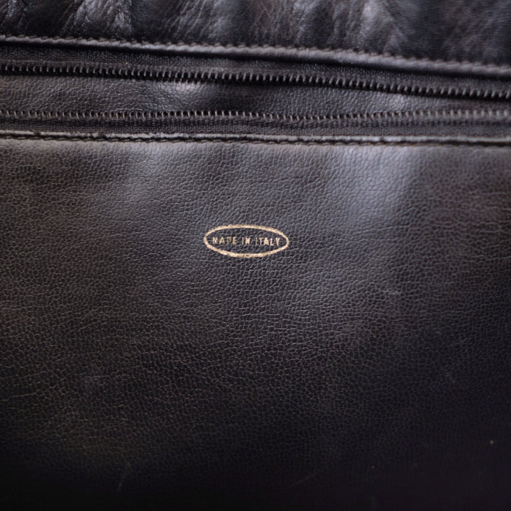 Chanel matelasse quilted black vintage shoulder tote