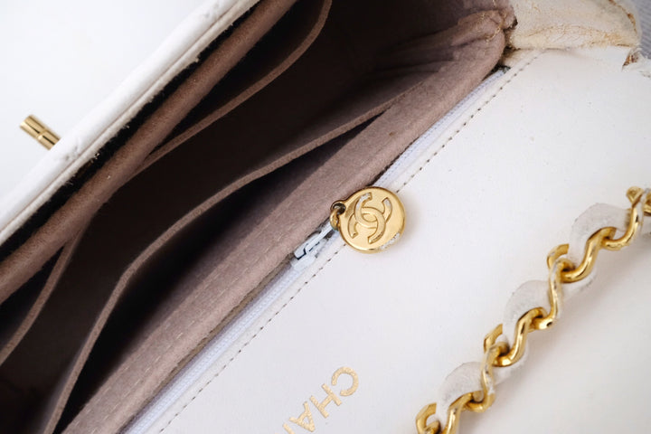 Chanel vintage triangle classic flap chain bag