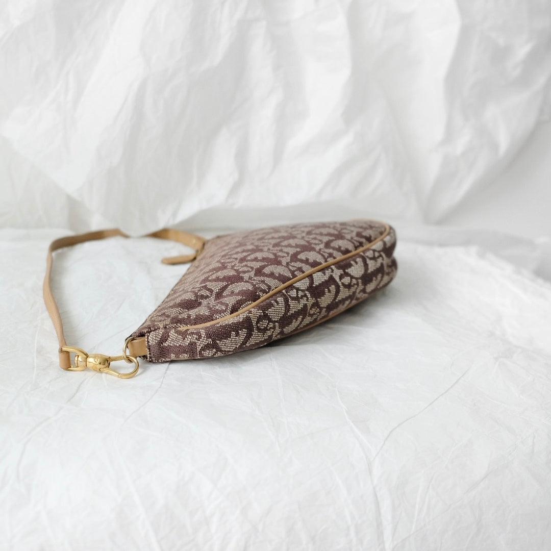 Dior brown small saddle bag
