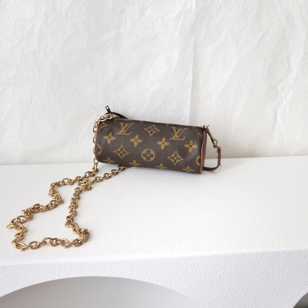 Lv mini papillon leather handbag