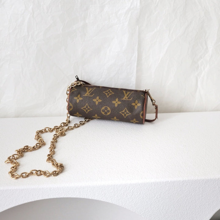 Lv mini papillon leather handbag