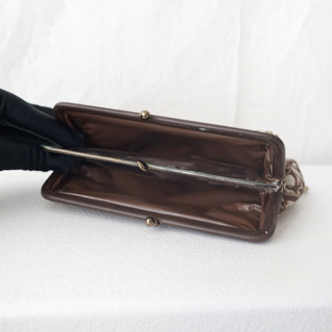 Dior vintage kiss-lock clutch bag+chain