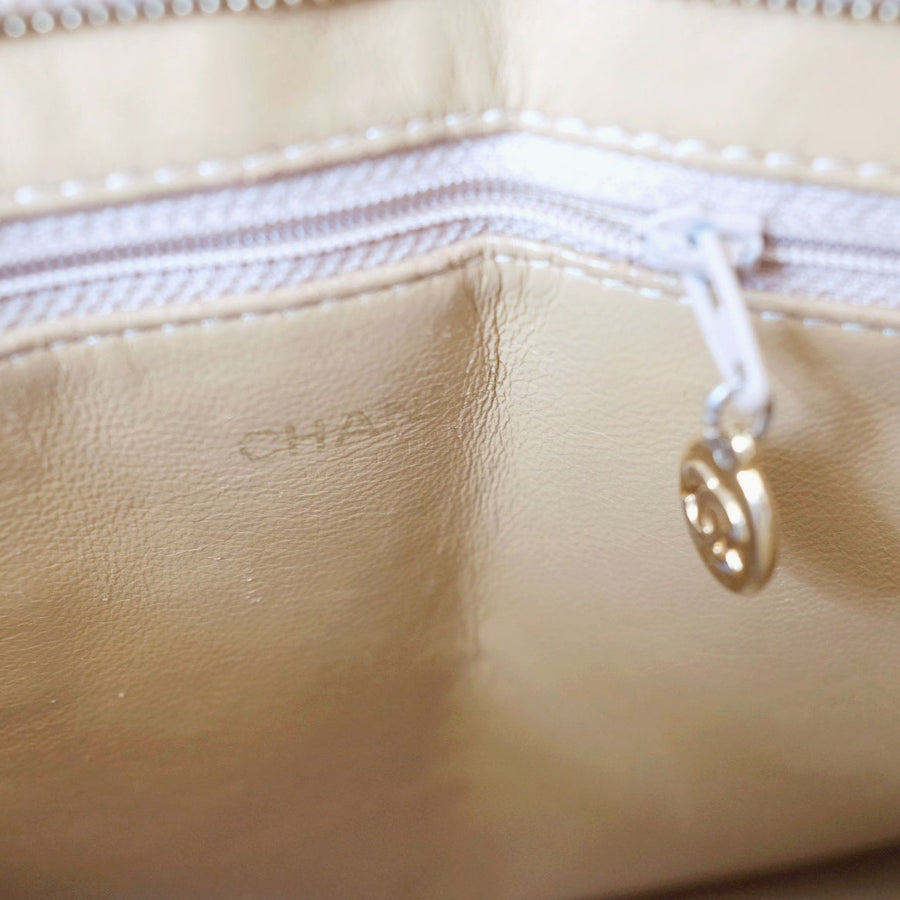 Chanel medallion beige tote bag
