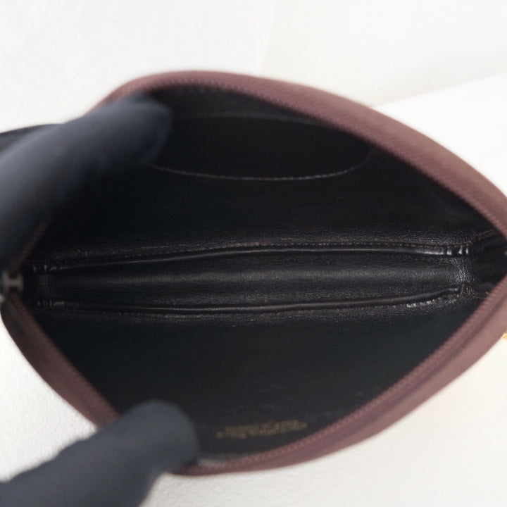 Dior vintage trotter jacquard pouch+chain