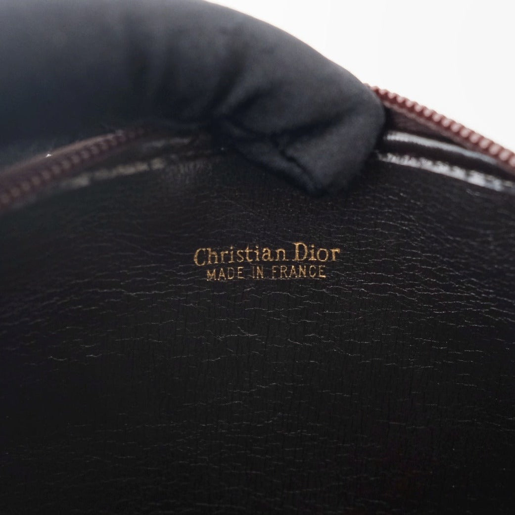 Dior vintage trotter jacquard pouch+chain
