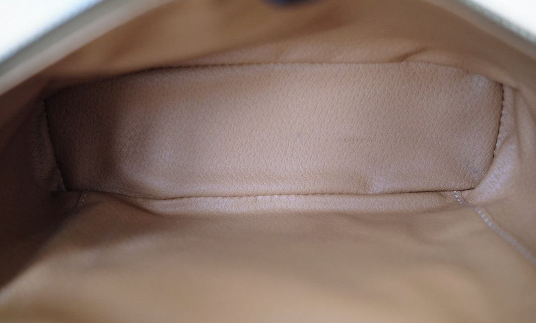 Celine macadam vanity brown coated canvas fabric cosmetic bag