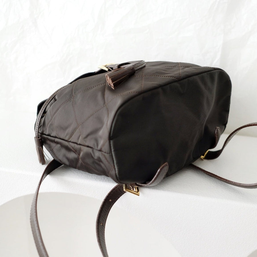 Prada matelasse nylon leather backpack