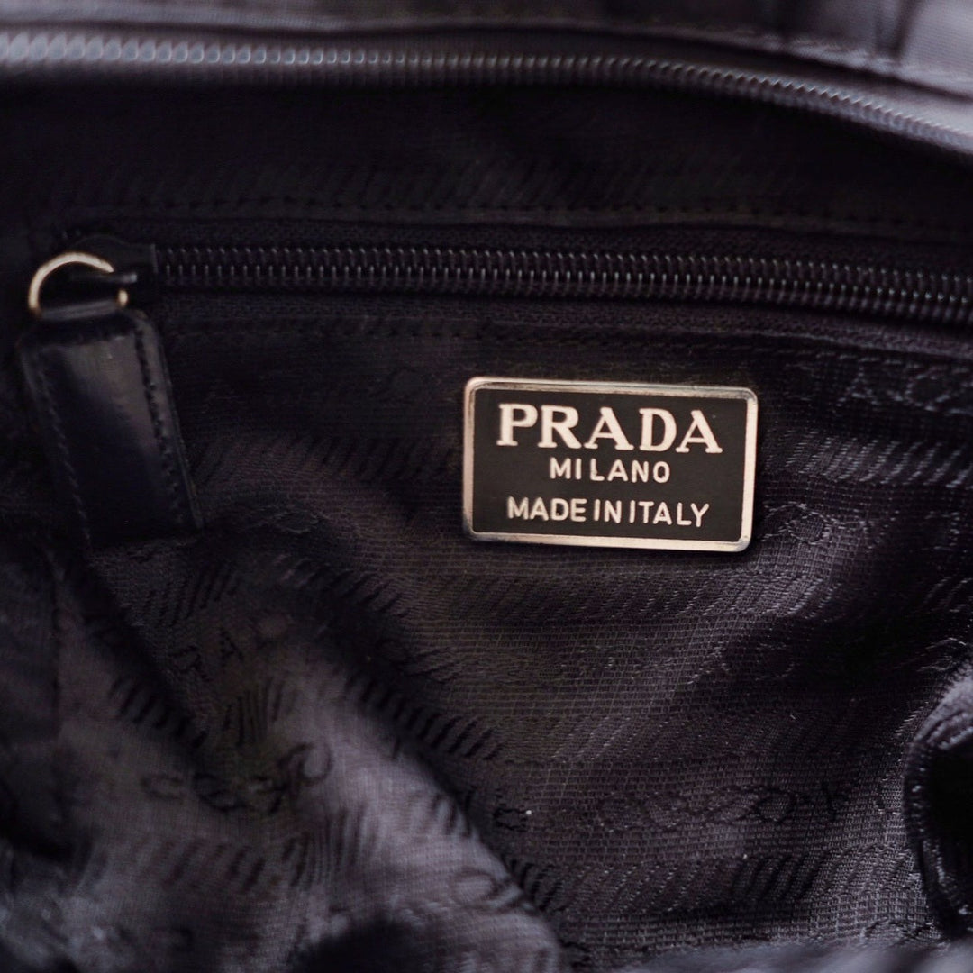 Prada drawstring tessuto black  backpack