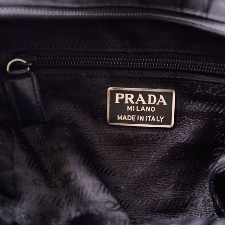 Prada drawstring tessuto black  backpack
