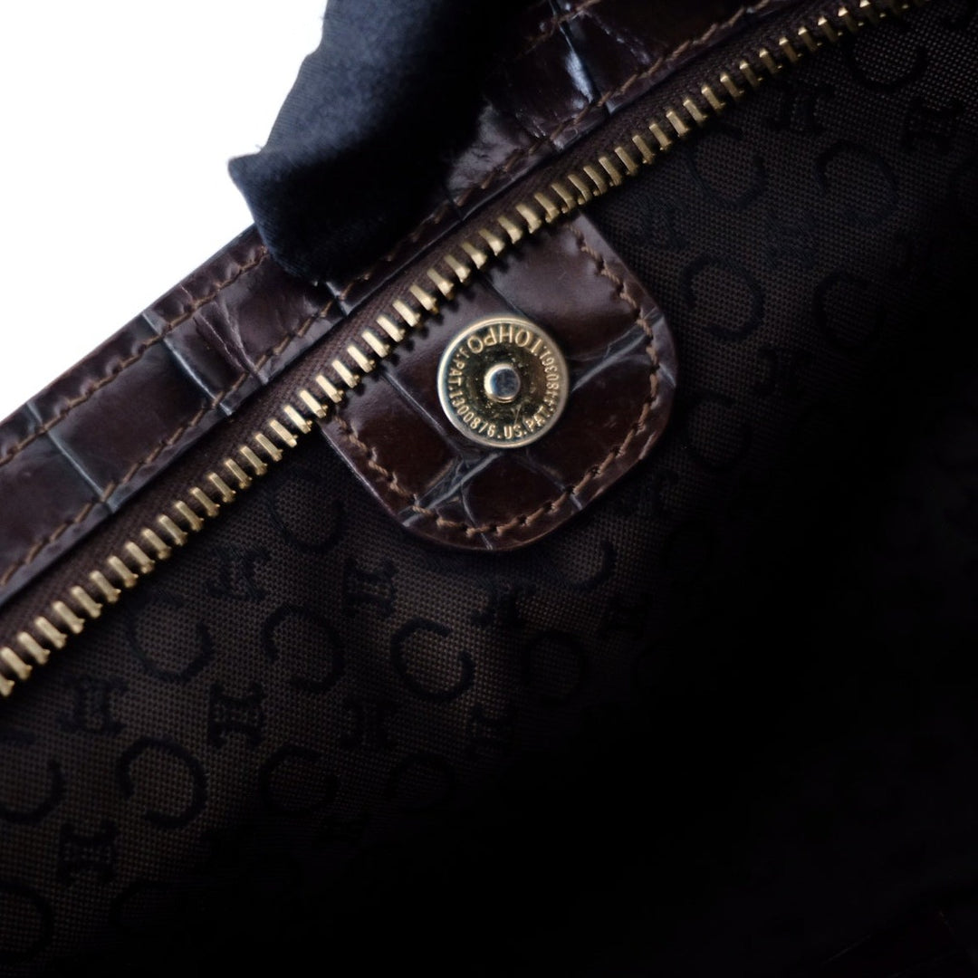 Celine vintage denim and leather chain bag