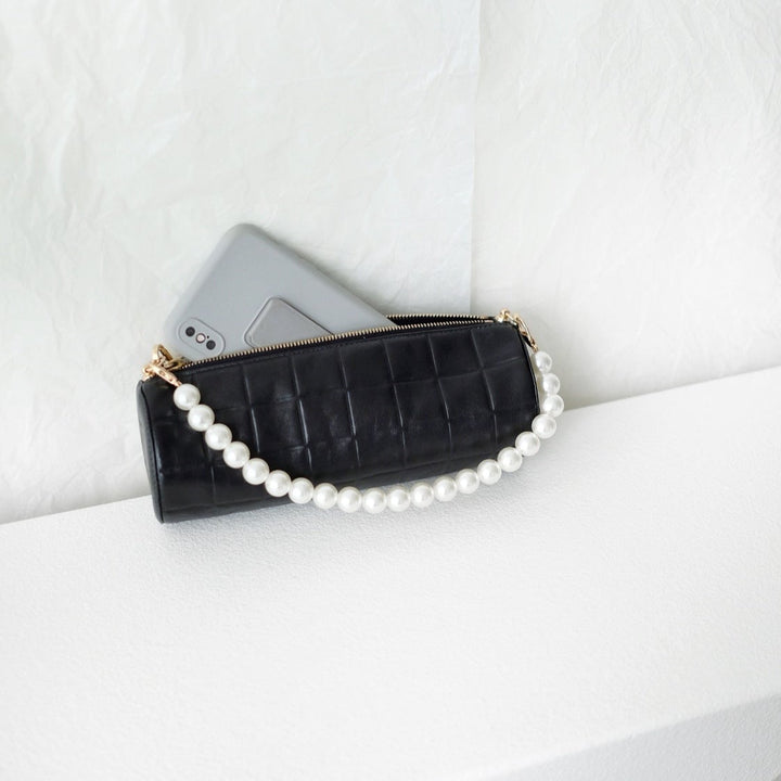Chanel vintage chocolate bar cc cylinder bag
