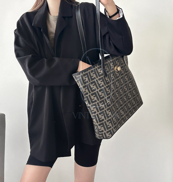 Fendi old zucka pvc tote bag