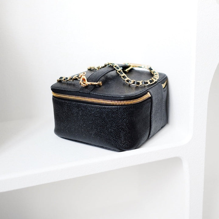 Chanel vintage coco cowhide mini wash bag