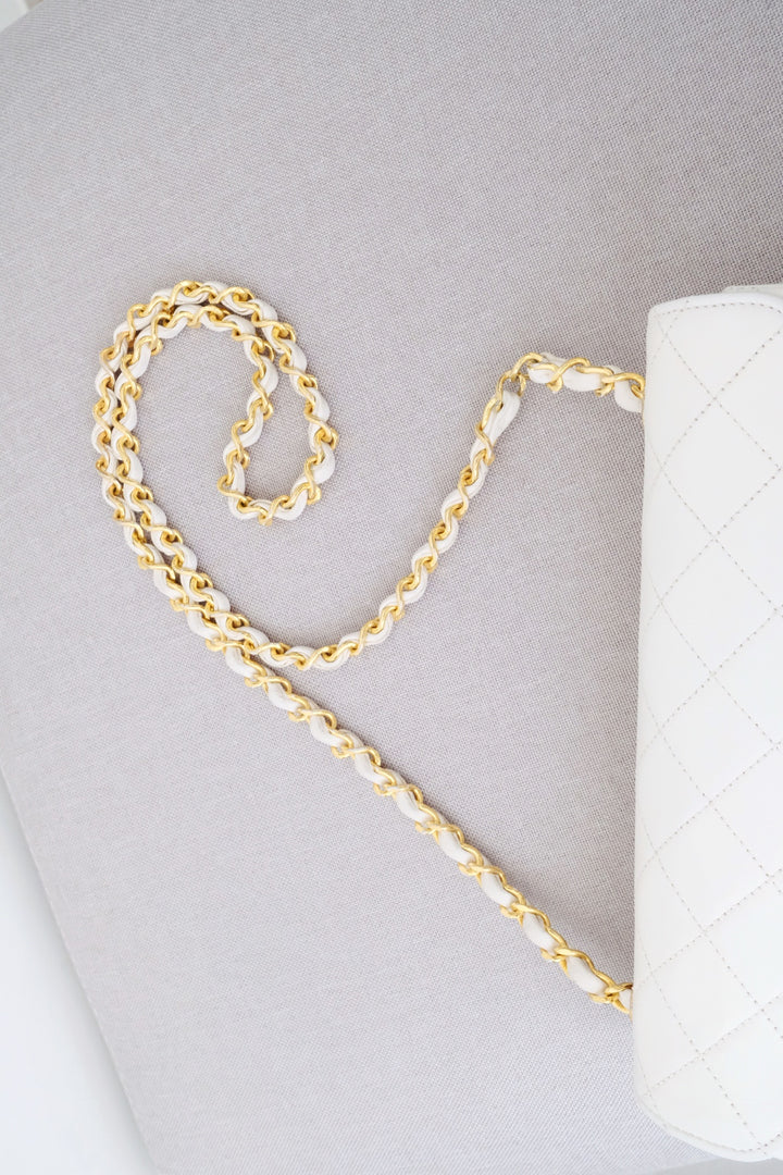 Chanel vintage triangle classic flap chain bag