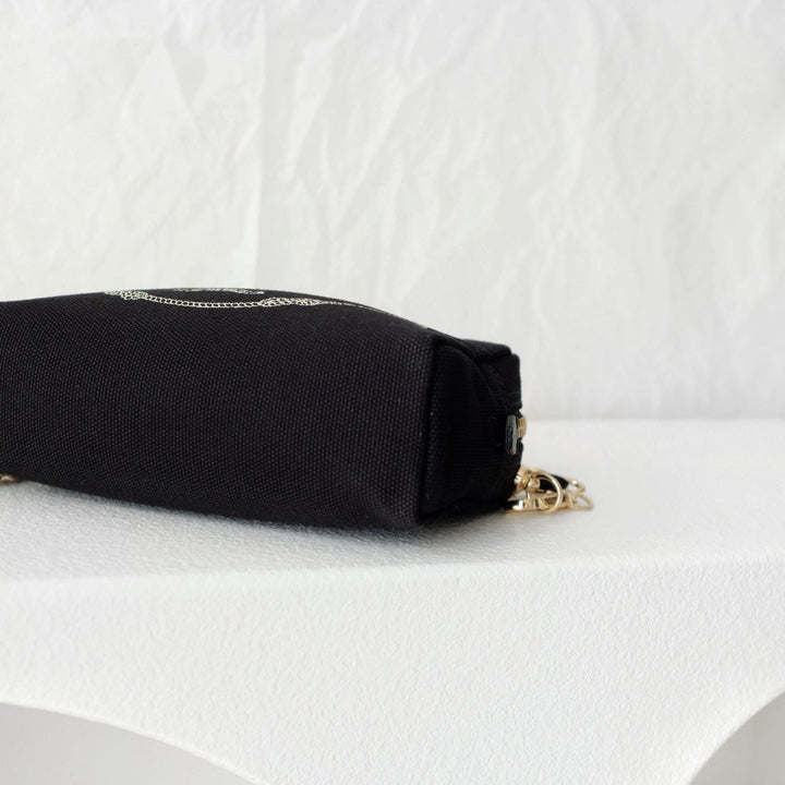 Prada denim clutch+chain