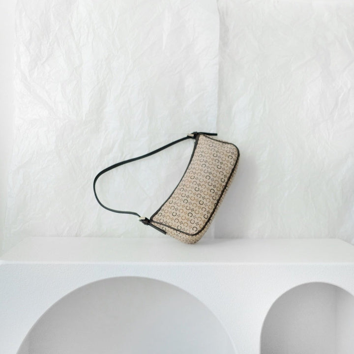 Celine canvas leather shoulder bag