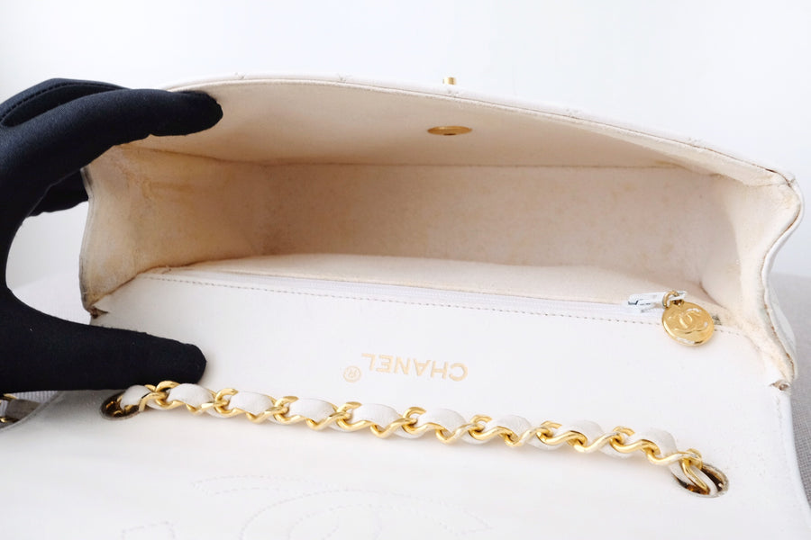 Chanel vintage triangle classic flap chain bag