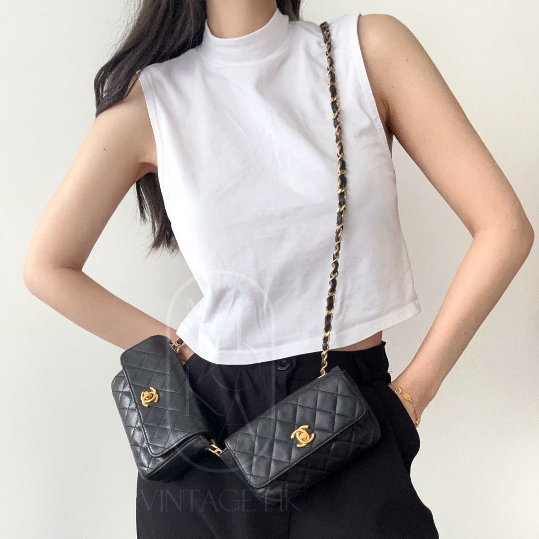 Chanel vintage quilted lambskin mini bags