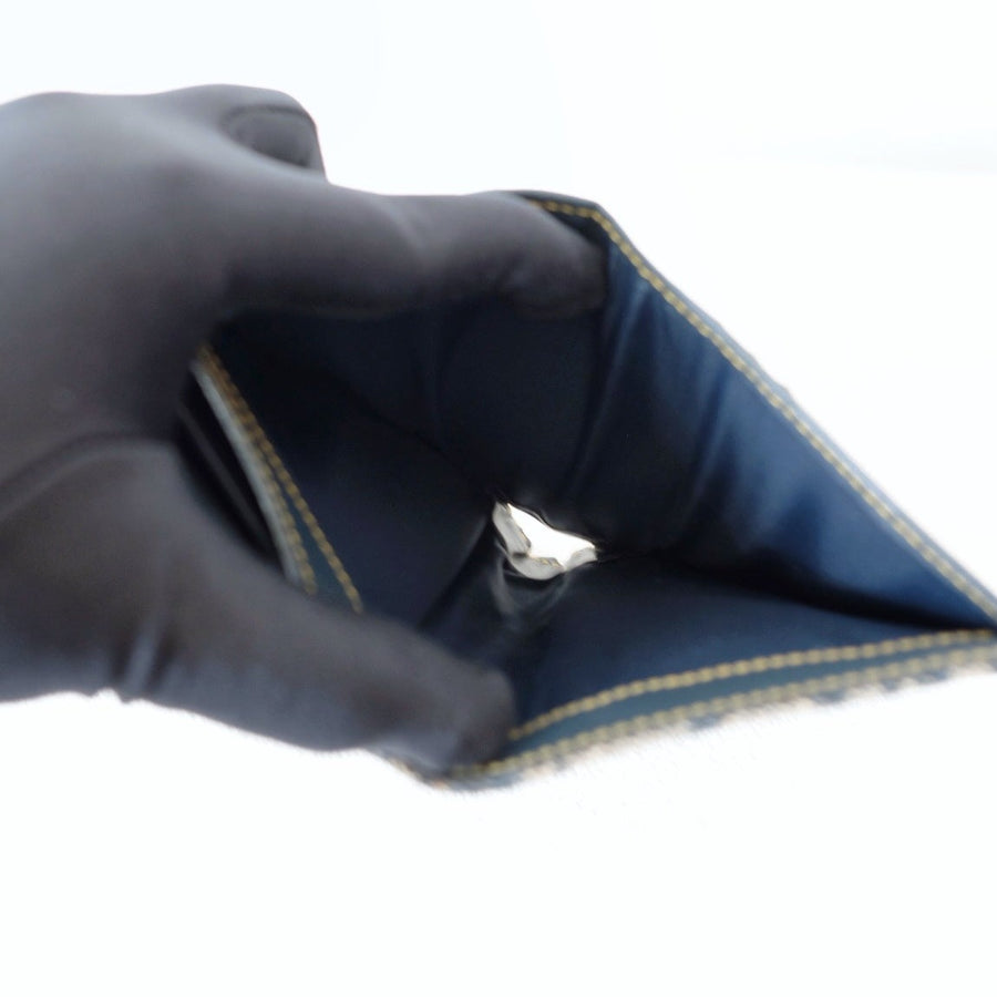 Dior saddle trotter bi-fold wallet navy