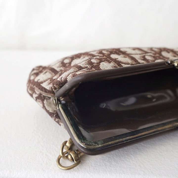 Dior vintage kiss-lock clutch bag+chain