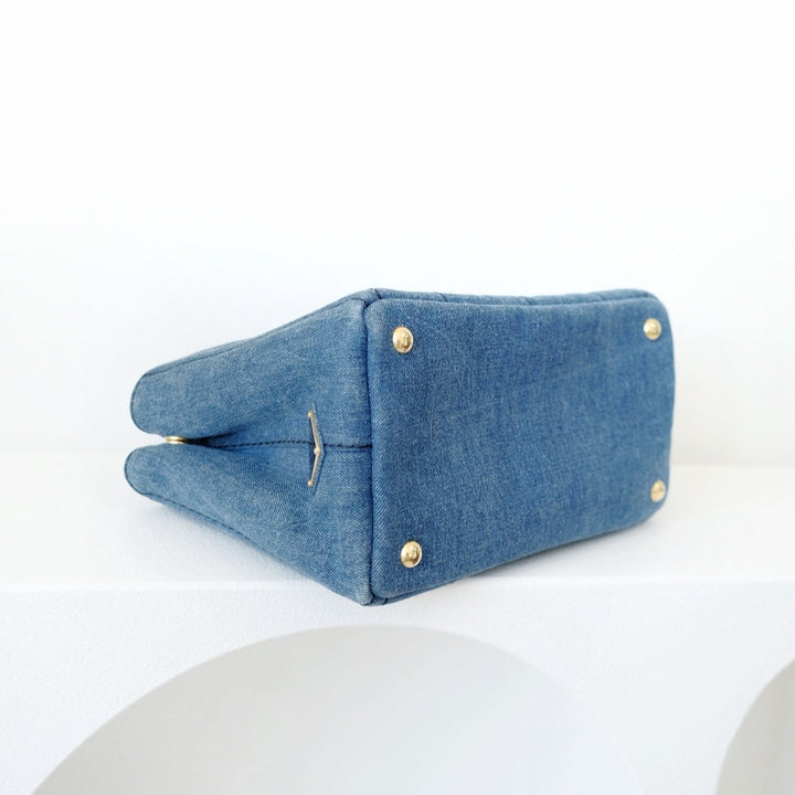 Prada canapa 2way denim shoulder hand bag