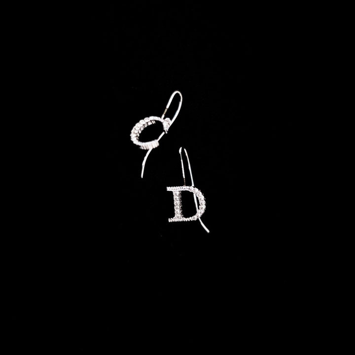 Dior silver CD earrings