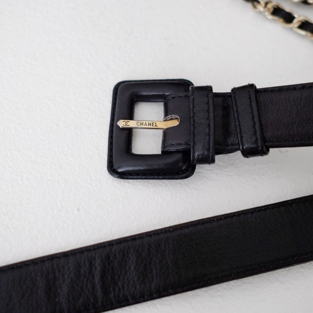 Chanel vintage quilted sheepskin CC belt bag