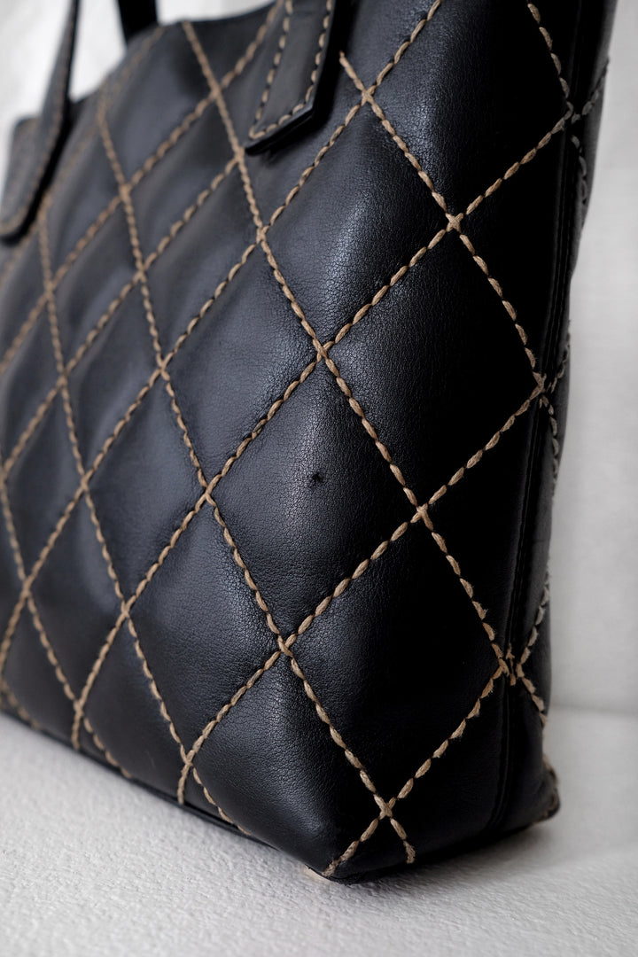 Chanel wild stitch cc tote bag