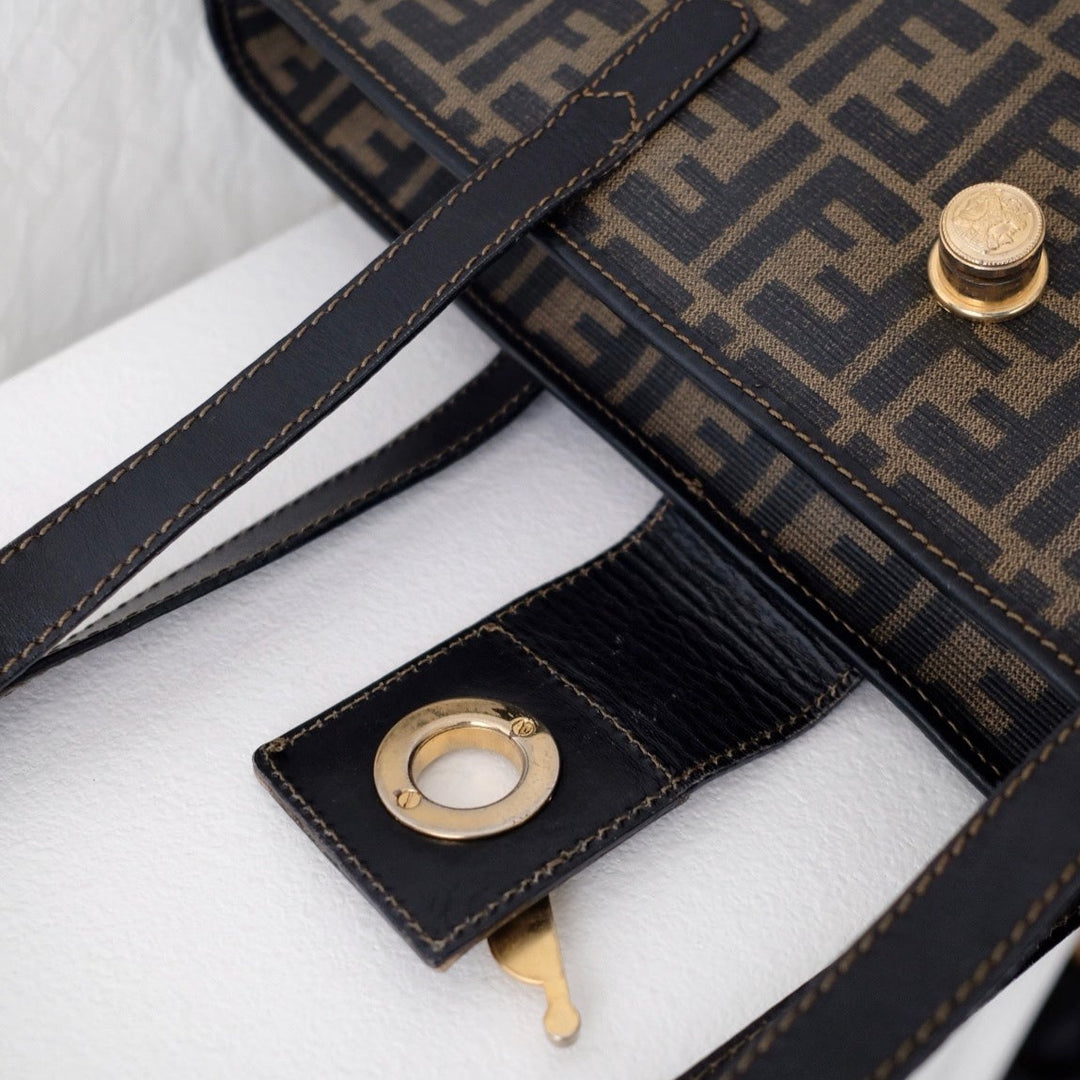 Fendi old zucka pvc tote bag