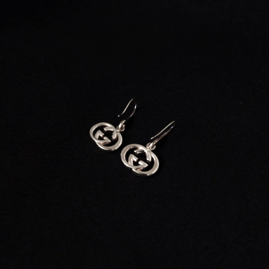 Gucci double G sterling silver drop Earrings