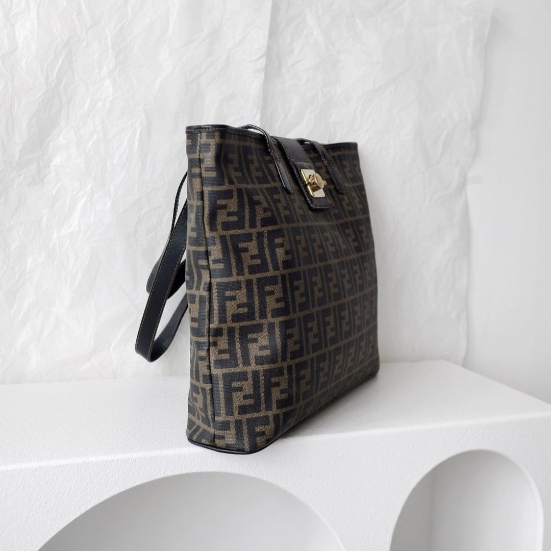 Fendi old zucka pvc tote bag