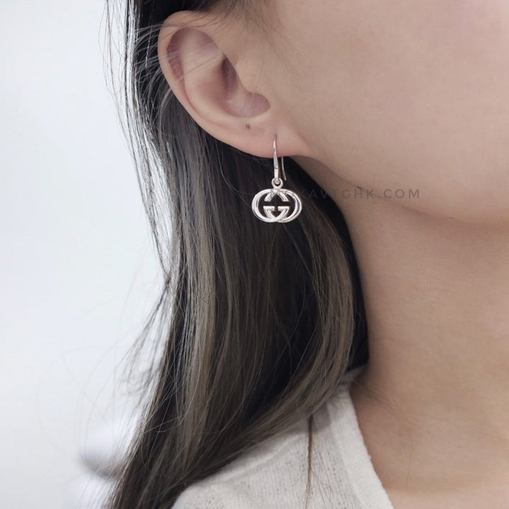 Gucci double G sterling silver drop Earrings