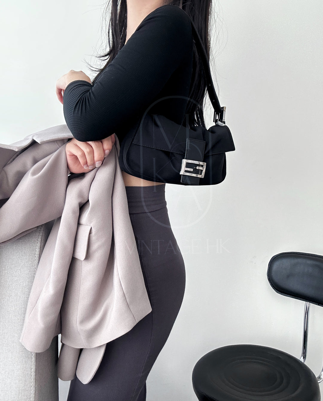 Fendi vintage nylon baguette bag