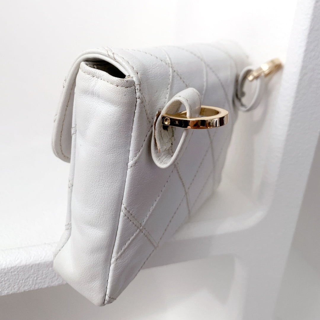 Chanel vintage quilted sheepskin CC belt bag