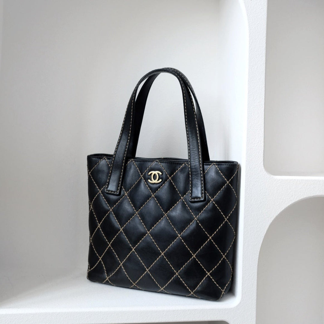Chanel wild stitch cc tote bag