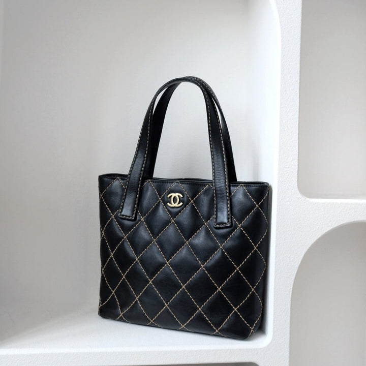 Chanel wild stitch cc tote bag