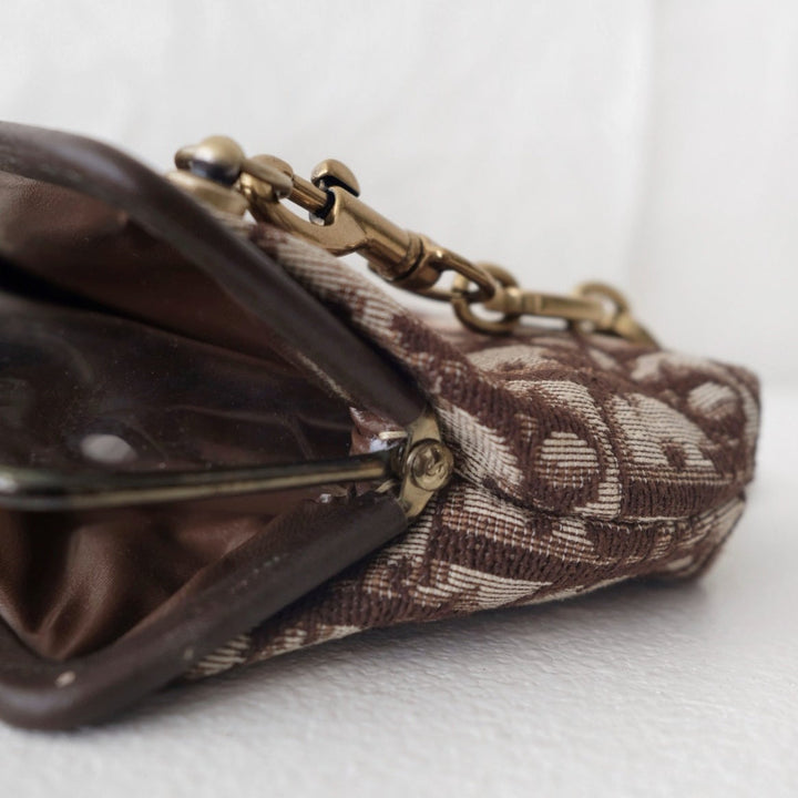 Dior vintage kiss-lock clutch bag+chain