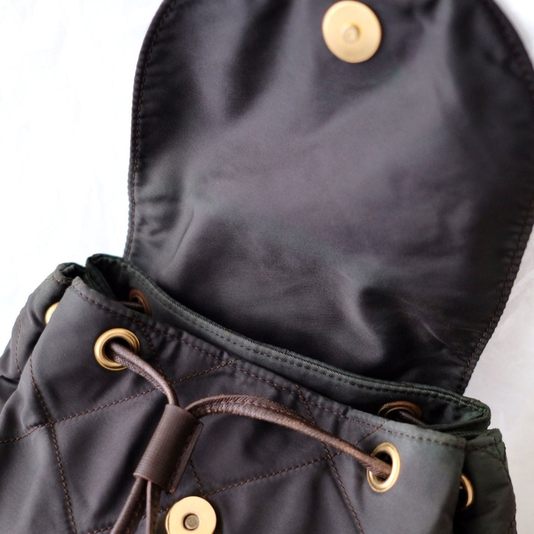 Prada matelasse nylon leather backpack