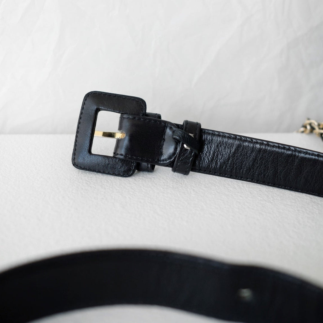 Chanel vintage quilted sheepskin CC belt bag