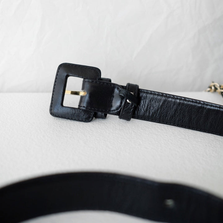 Chanel vintage quilted sheepskin CC belt bag