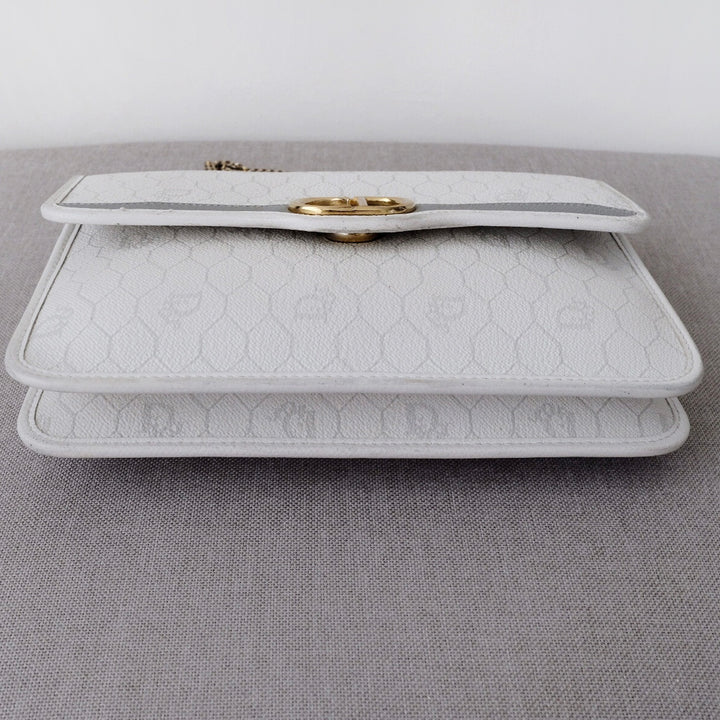 Dior vintage honeycomb pvc chain shoulder bag