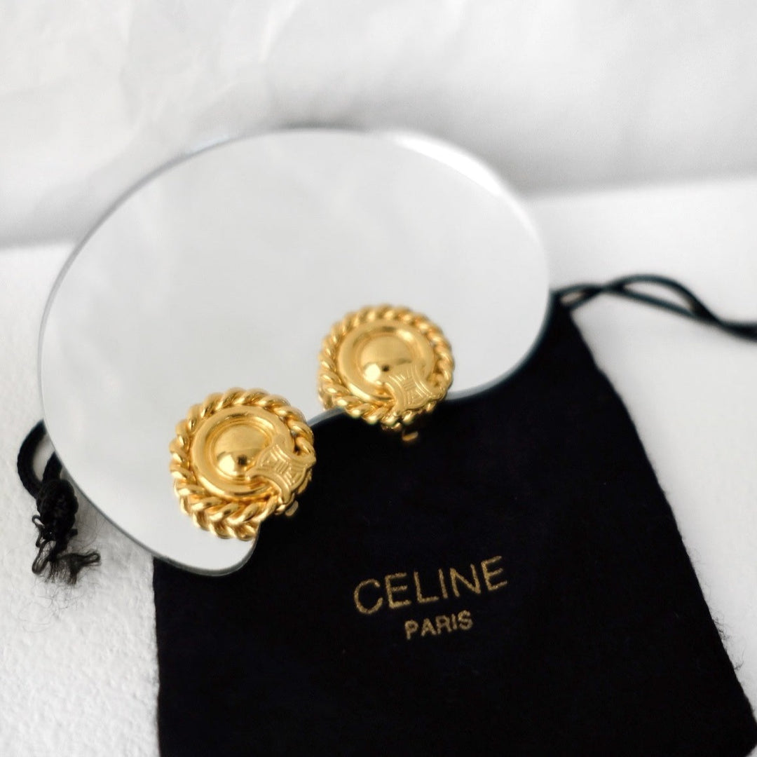 Celine vintage gold earrings