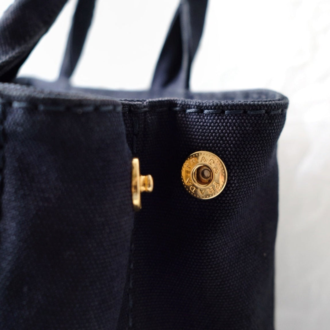 Prada canapa 2way denim shoulder hand bag